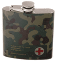 Stainless Steel 6oz Camouflage Hip Flask